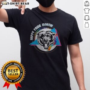 Funny Chicago Bears Happy Pride Month Logo Shirt featuring vibrant colors and a unique design.