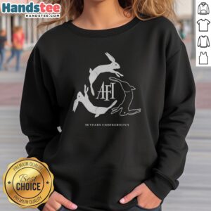 Nice AFI 20 Years Underground sweatshirt displayed in a cozy setting