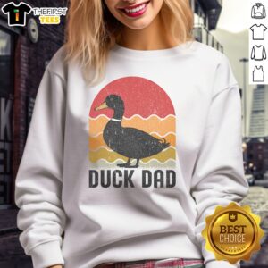 Pretty Duck Dad Sweatshirt featuring a playful duck graphic, perfect for casual wear.