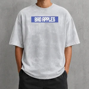 Premium Bad Apples Od Stripe Washed T Shirt showing soft fabric texture and striped pattern