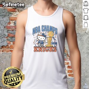 Pretty Hello Kitty X New York Knicks NBA Champs 2026 tank top featuring a sleeveless design and vibrant team graphics