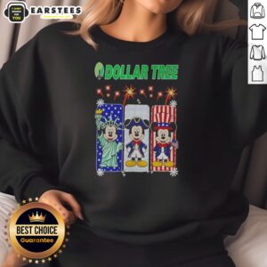 Dollar Tree Mickey Mouse Statue Of Liberty Patriot Uncle Sam USA sweatshirt on sweatshirt