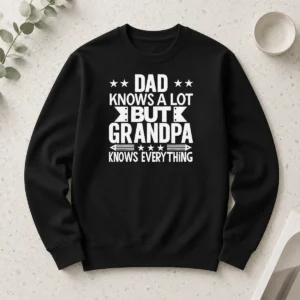 Awesome Dad Knows A Lot But Grandpa Knows Everything Long Sleeve Shirt