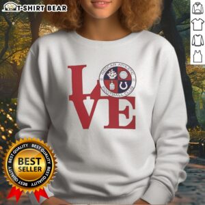 Nice Redcar Athletic Football Club Love Logo Emblem Football Sport Fan Soccer Club Sweatshirt in vibrant red