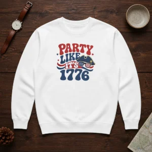 Good Party Like It Is 1776 American Flag Sunglasses Revolutionary War Patriot Sweater