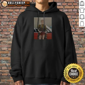 Top Happy Birthday To American Actress And Singer Juliette Lewis Hoodie in black, front view with drawstring hood and kangaroo pocket