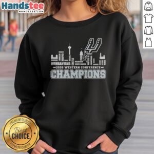 Hot San Antonio Spurs 2026 Western Conference Champions Wembanyama Vassell Castle sweatshirt featuring team graphics