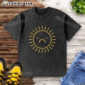 Official Sad Sun Phil Miller Washed T-Shirt in soft fabric, featuring a unique graphic design and relaxed fit for casual wear.