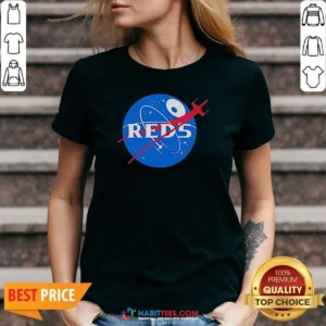 Nice Red 5 NASA Parody Logo V-Neck Shirt
