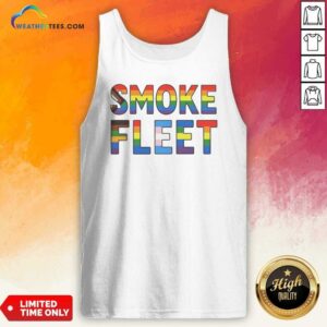 Premium Smoke Fleet Happy Pride Month tank top optimized for vibrant Pride celebrations.