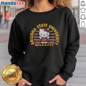 Pretty Hello Kitty Arizona State University Collegiate Style Icon Graphic Asu sweatshirt featuring a vibrant design