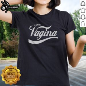 Original I Enjoy Vagina Logo Ladies shirt featuring a bold and playful design.