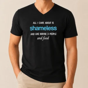 Pretty All I Care About Is Shameless And Like Maybe 3 People And Food V-Neck Shirt