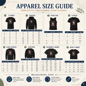Size chart for Premium Snoopy daughter attitude shirt with measurements in inches and cm