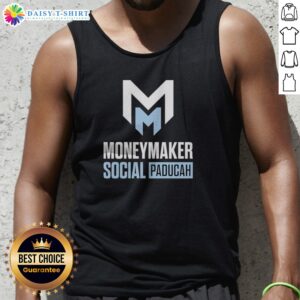 Original Moneymaker Social Paducah Logo Tank Top featuring a vibrant logo on a comfortable fabric.