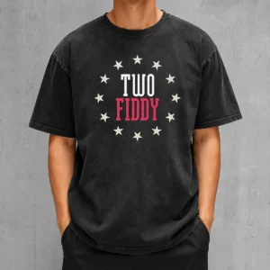 Premium Two Fiddy Stars Washed T-Shirt