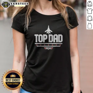 Original Top Dad Top Gun Logo Parody Ladies Shirt