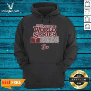 Awesome Troy Baseball 2026 College World Series hoodie optimized for showcasing vibrant team spirit.