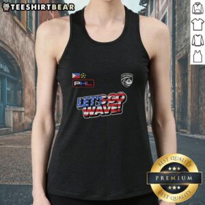 Awesome USA 'Let's Go' Wave San Diego Wave FC 2026 tank top featuring vibrant design and sporty style for fans.