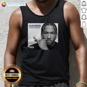 Funny Jalen Brunson New York Knicks NBA Champions 2026 The Blueprint The Gift The Curse tank top in white, casual sleeveless shirt