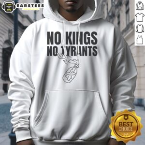 Funny Molotov Anarchy Revolution Rebellion Democracy Sovereignty Liberty No Kings No Tyrants hoodie displayed on a hanger