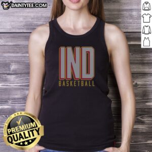 Pretty Indiana Basketball Bold Stacked Letters Tank Top