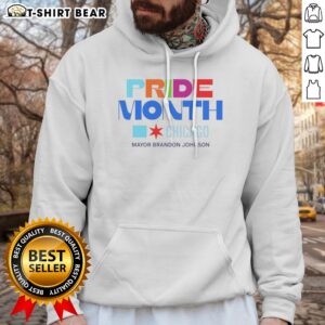 Good Pride Month Chicago Mayor Brandon Johnson Hoodie featuring vibrant colors and a cozy fit.