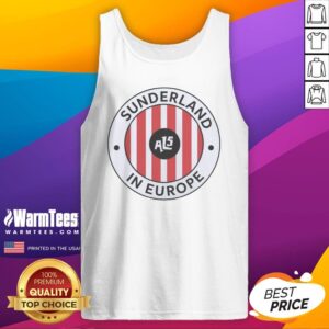 Hot Sunderland Association Football Club English Football League Als In Europe tank top featuring vibrant team colors
