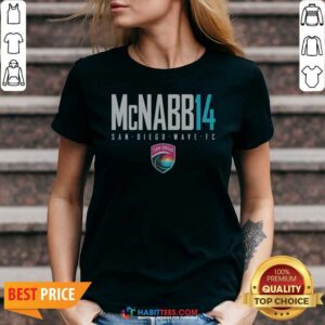 Official San Diego Wave FC Mcnabb 14 San Diego Wave FC Soccer Team Fan v neck optimized garment for soccer fans