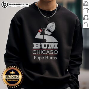 Hot Bum Chicago Pope Bums Logo Sweatshirt featuring a bold logo design on a cozy fabric.