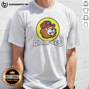 Top Bidoof Ees Bidoof Buc Ees Logo Shirt featuring a casual short-sleeve crew neck design with bold logo print
