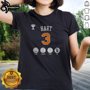 Nice Josh Hart New York Knicks NBA Champions 2026 13 Points 11 Rebounds 3 Threes Win Ladies shirt in black with bold text design