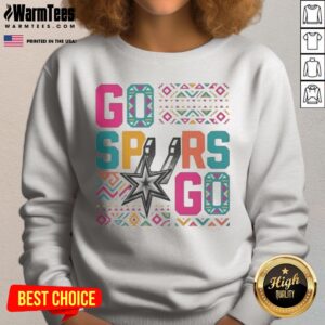 San Antonio Spurs Go Spurs Go Logo Basketball Team NBA Graphic sweatshirt featuring team colors and logo