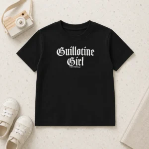 Funny Guillotine Girl 2026 Creeper Cult Kids T-Shirt