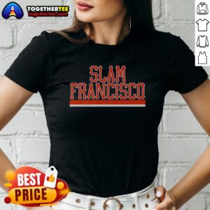 Premium San Francisco Giants MLB Slam Francisco Team Logo Ladies shirt featuring team emblem on a comfortable women's crew neck tee