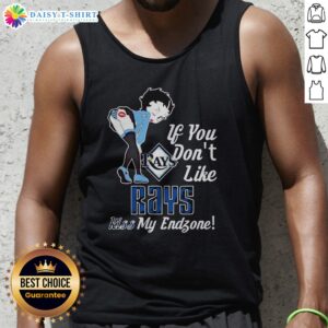 Premium BB Bending Over Tampa Bay Rays If You Don'T Like Rays Kiss My Endzone Tank Top displayed on a hanger