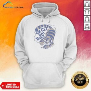 Pretty Go Get Em Tiger Cute Little Cub Chasing A Mouse In The Jungle Illustration Hoodie