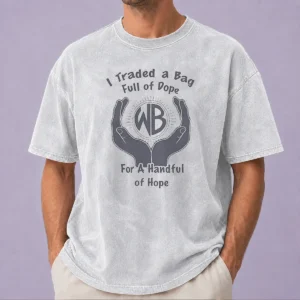 Funny Warbux Anonymous I Traded A Bag Full Of Dope For A Handful Of Hope Washed T-Shirt