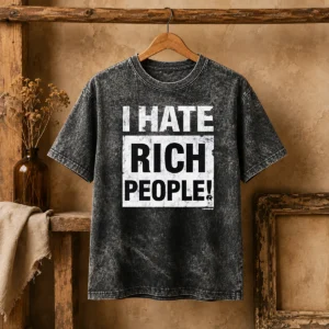 Premium I Hate Rich People Tekken 8 Video Game Washed T-Shirt