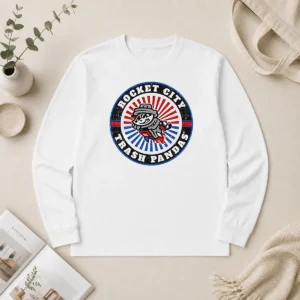 Good Rocket City Trash Pandas Baseball Team Mascot Logo Rocket City Trash Pandas Long Sleeve Shirt