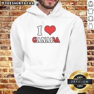 Hot I Love Canada Canadian Flag Maple Leaf National Pride My Home North America I Love Canada Hoodie featuring vibrant design