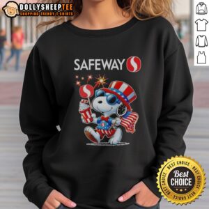 Good Snoopy X Safeway Fourth Of July American 250 Years 1776 2026 Fireworks Sweatshirt featuring colorful fireworks design