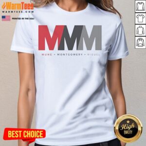 Premium Mune Montgomery Miguel MMM Logo ladies tee featuring a modern and vibrant design.