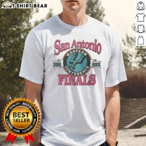 Pretty San Antonio Spurs Western Conference Finals 2026 NBA Graphic Shirt displayed in a vibrant setting.
