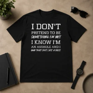 Top I Don'T Pretend To Be Something I'M Not I Know I'M An Asshole And I Own That Shit Like A Boss
