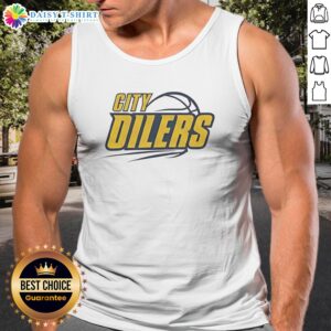 Original City Oilers Basketball Logo Design For Sports Fan Apparel T Shirt For The Team Tank Top featuring a vibrant logo.