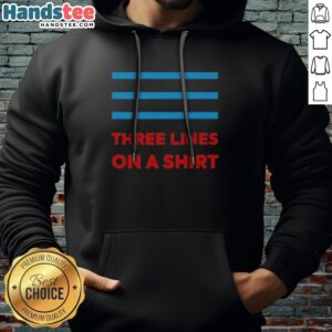 Official Three Parallel Horizontal Blue Lines Shirt Three Lines On A Hoodie featuring a modern graphic design.