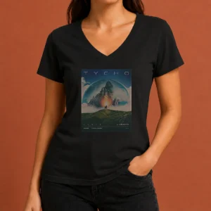 Funny Tycho June 20 2026 In Bellvue Colorado Poster printed on a soft black v neck shirt
