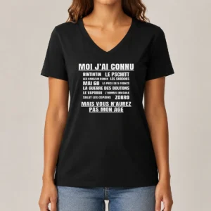 Funny Moi Jai Connu Rintintin Le Pschitt Les Cadeaux Bonux Mai 68 Zorro Mais Vous V-Neck Shirt