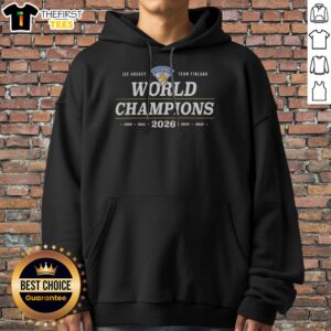 Good World Champions Team Finland 2026 IIHF World Hockey Champions Maailman Mestarit Hoodie in navy blue